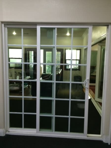 Vinyl sliding glass door