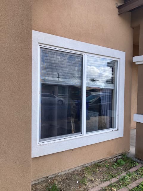 White sliding Vinyl window